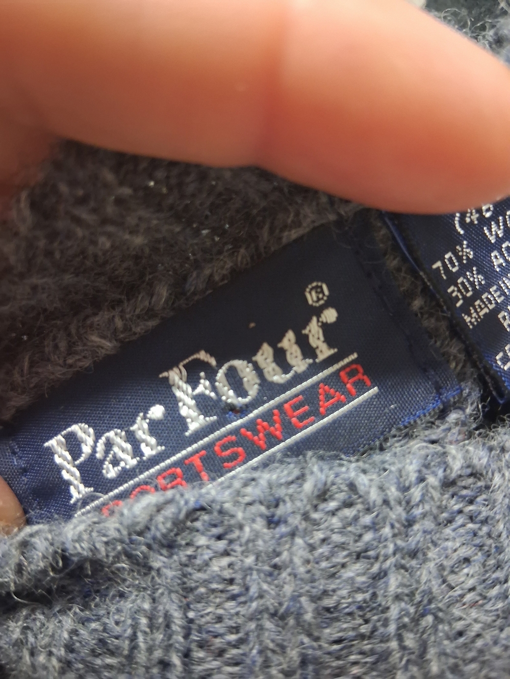 Par Four Sportswear Knit Sweater - Heather Gray